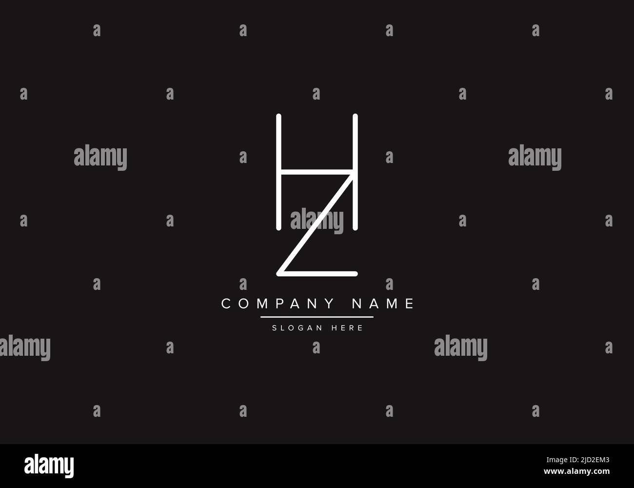 HZ Logo Design Vektor Illustration Vorlage. Stock Vektor