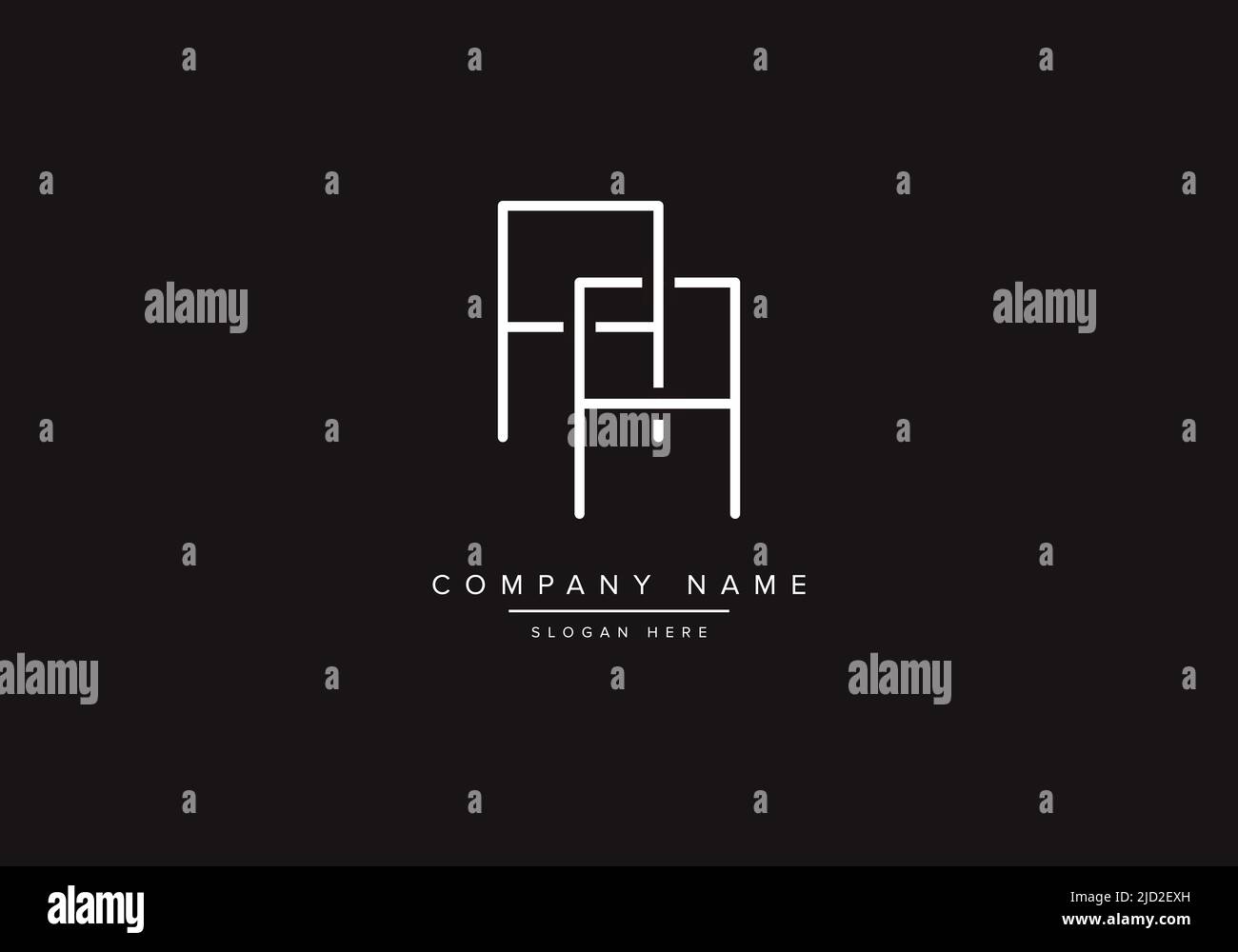 Vorlage für Vektorgrafik für AA-Logo-Design. Stock Vektor