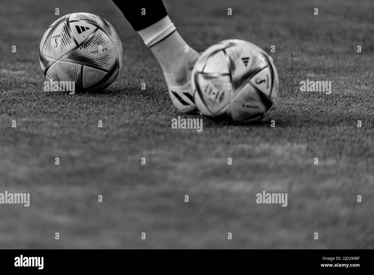 Ball the Match während des UEFA UEFA Nations League 2022 2023-Spiels zwischen Deutschland 5-2 Italien im Borussia-Park-Stadion am 14. Juni 2022 in Monchengladbach, Deutschland. Quelle: Maurizio Borsari/AFLO/Alamy Live News Stockfoto