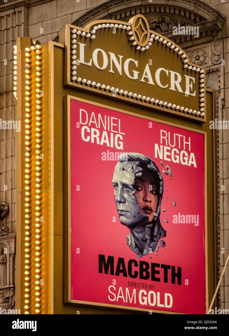 Macbeth spielen Festzelt am Broadway im Longacre Theater in der West 48. Street Stockfoto