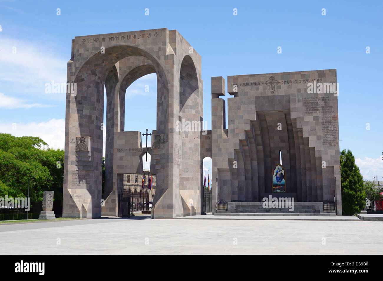 Das Tor des heiligen Gregors am Muttergotteshaus des heiligen Etchmiadzin, der Mutterkirche Armeniens Stockfoto
