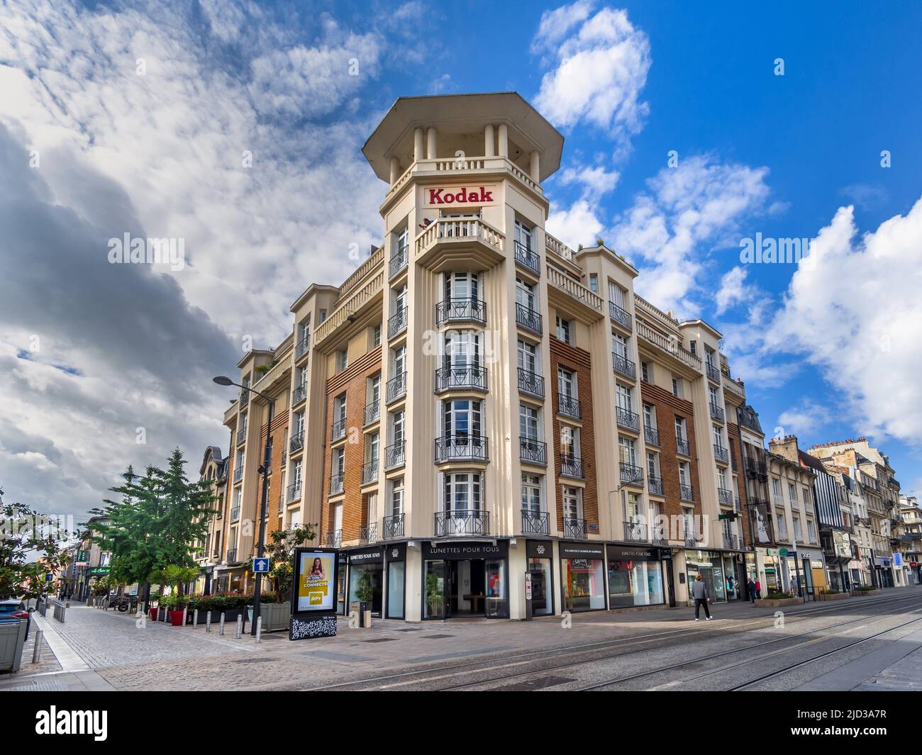 1929 Kodak-Gebäude im Art déco-Stil - Reims, Marne (51), Frankreich. Stockfoto