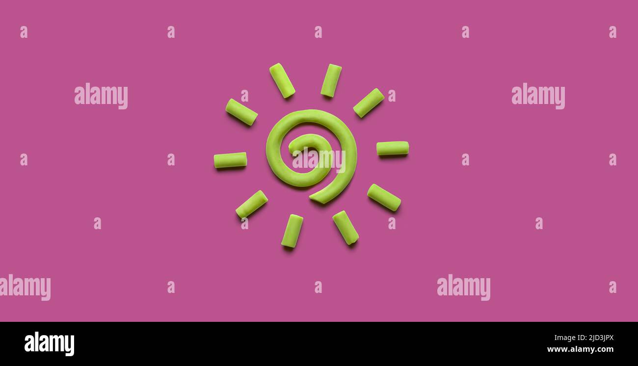 Spiral Sun Creative Symbol Logo Konzept. Sommer- oder Reiselogo. Corporate Graphic Design Stockfoto