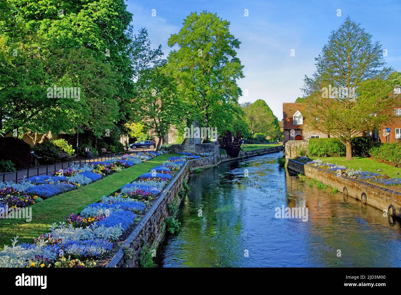 Großbritannien, Kent, Canterbury, Westgate Gardens und River Stour Stockfoto