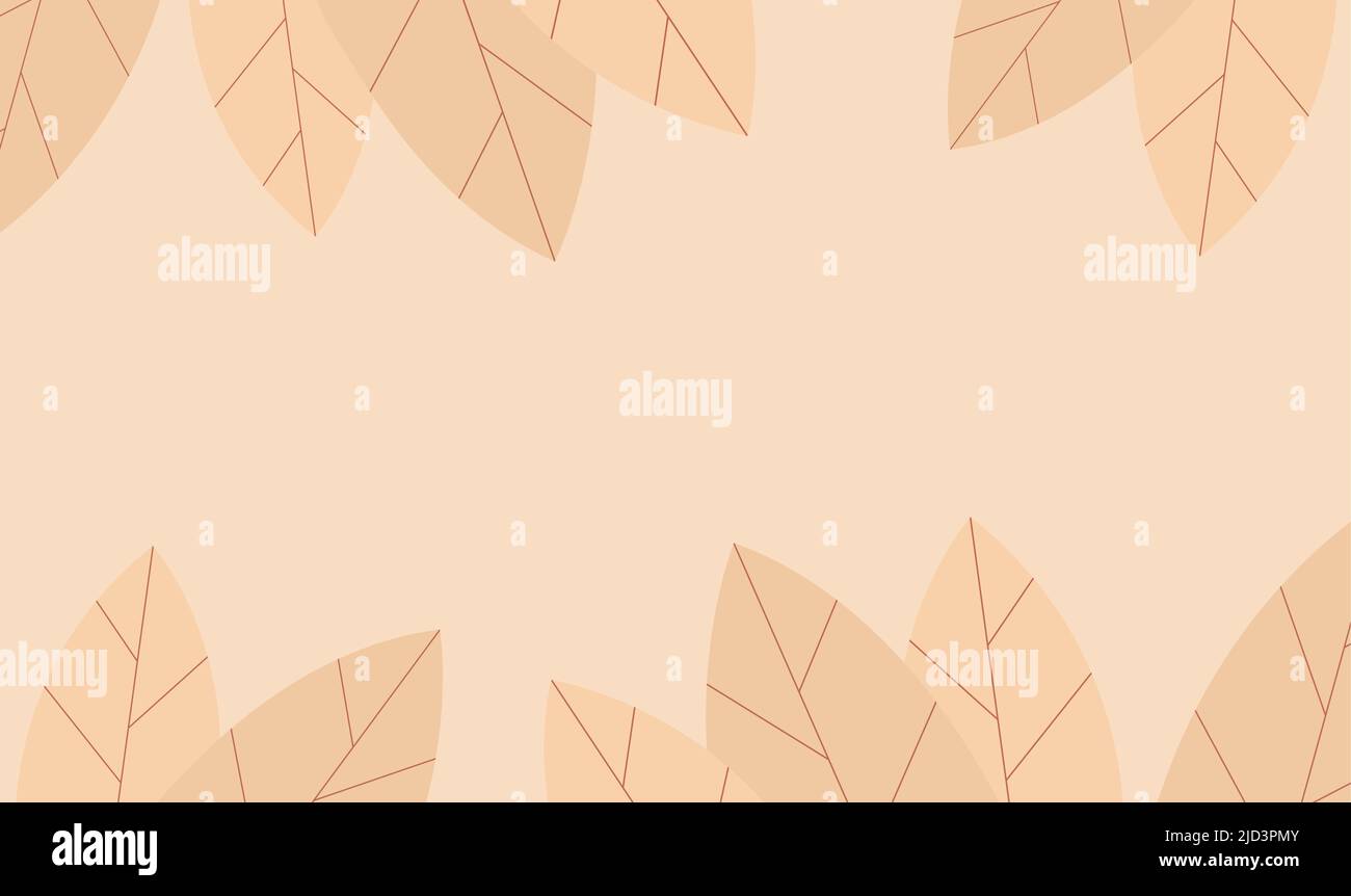Natürliches Banner mit Pflanzenblättern. Natur und Flora. Vorlage mit Ort für SMS Vektor flache Illustration isoliert auf weißem Hintergrund Stock Vektor