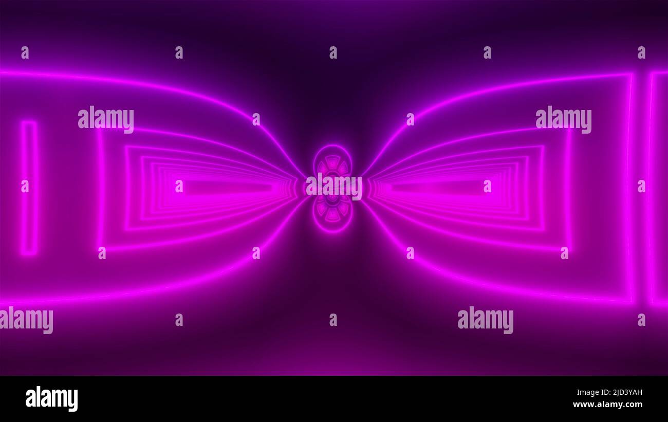Violette Neonlichter. Computer erzeugt 3D Rendering Stockfoto