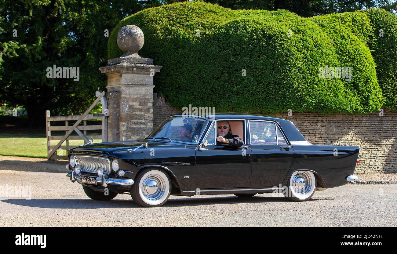 1970 schwarzer Ford Zethyr Stockfoto