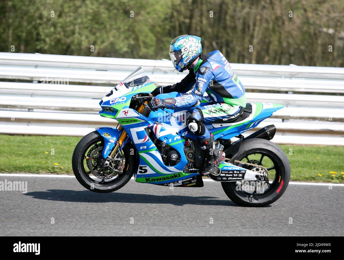 Dean Harrison auf seiner Kawasaki British Superbike Championship 2022 Stockfoto