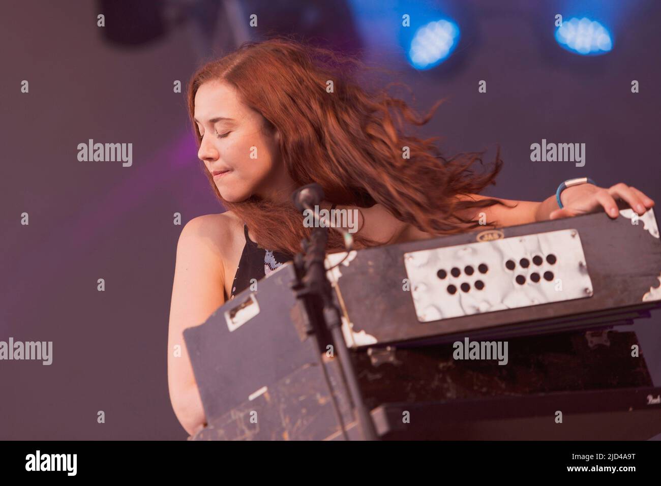 Kopenhagen, Dänemark. 14. August 2017. Lisa Hannigan spielt live auf der Bühne des Haven Festivals in Kopenhagen. (Foto von Valeria Magri/SOPA Images/Sipa USA) Quelle: SIPA USA/Alamy Live News Stockfoto