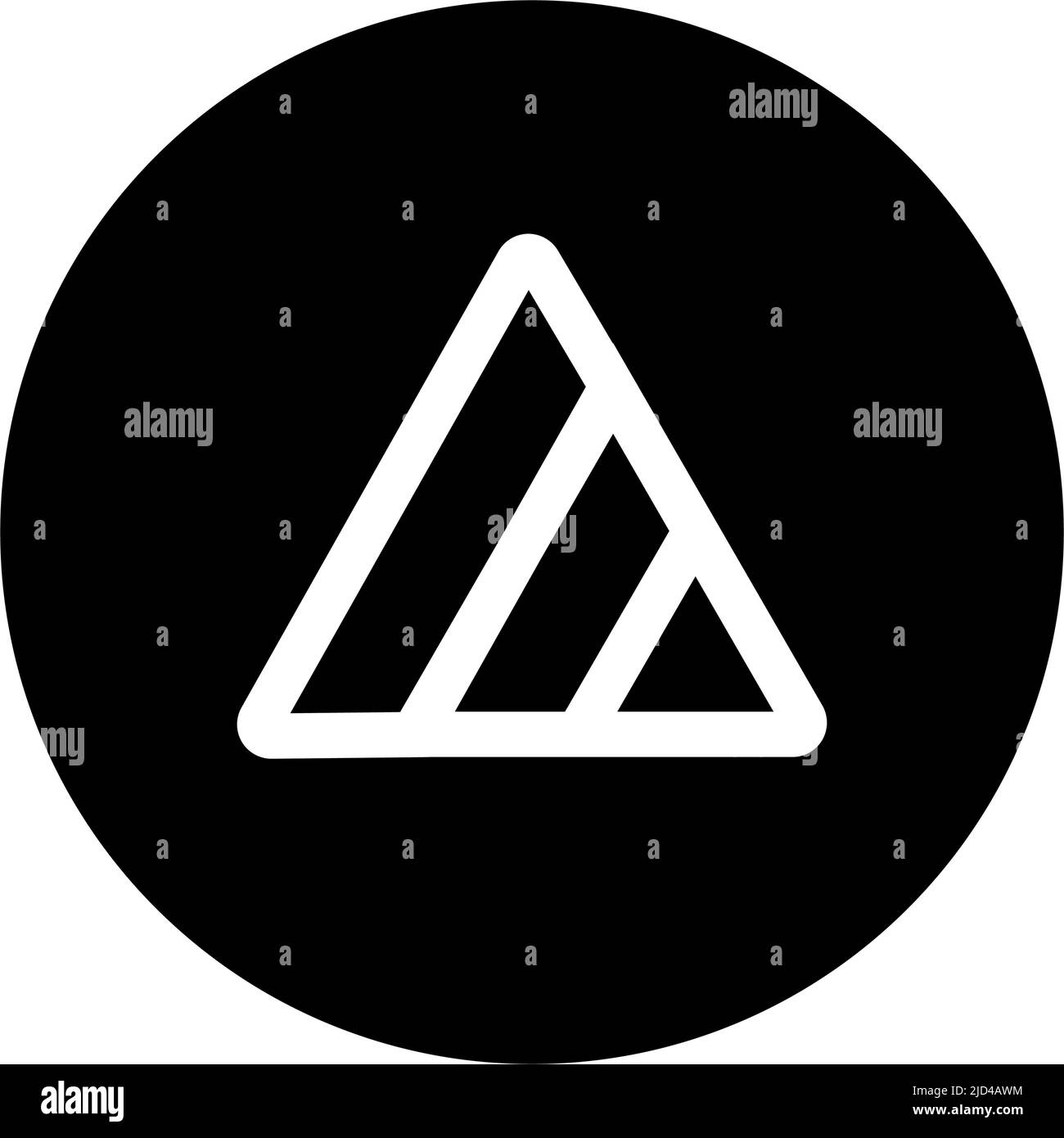 Waschmaschinensymbol. Nicht-Chlor-Symbol. Chlor verboten. Bearbeitbarer Vektor. Stock Vektor