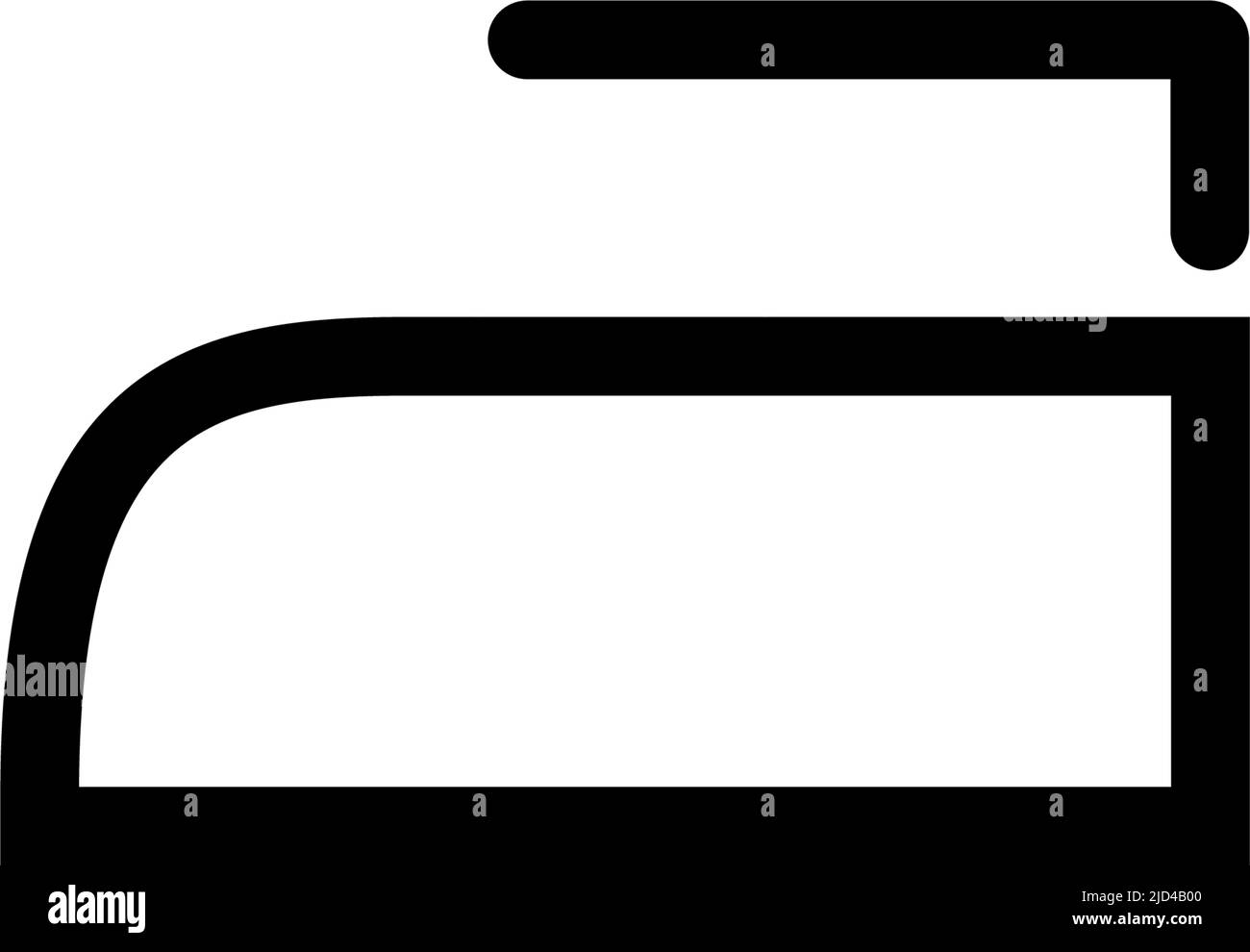 Einfaches Eisen-Symbol. Kleidung putzen. Bearbeitbarer Vektor. Stock Vektor