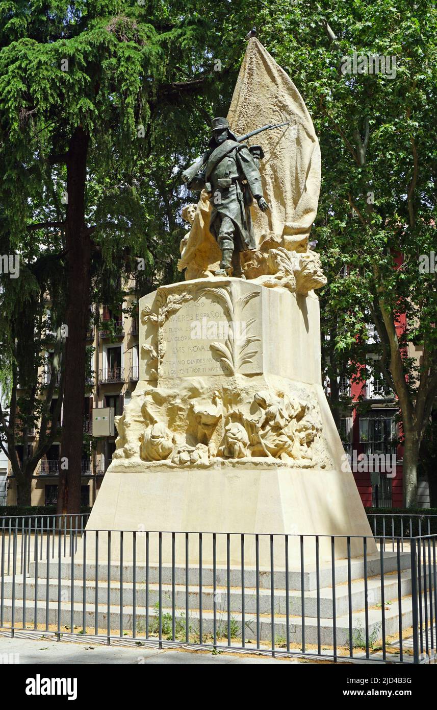 Luis Noval Ferrao;Spanisches Militär(1887-1909).Korporal des Regiments N0,3 im marokkanischen Feldzug von 1909, als er gefangen genommen wurde, alarmierte er seine Gefährten, die Gruppe, in der er vor Ort starb, zu erschießen. Er wurde mit dem Preisträgerkreuz von San Fernando ausgezeichnet. Stockfoto