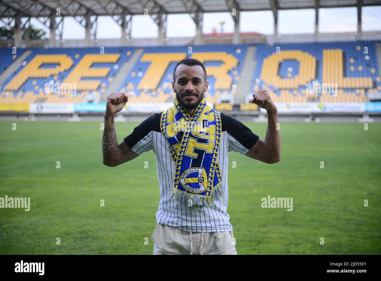 Jair Tavares da Silva brasilianischer Spieler des FC Petrolul Ploiesti , Liga 1 Rumänien , Cristi Stavri Stockfoto