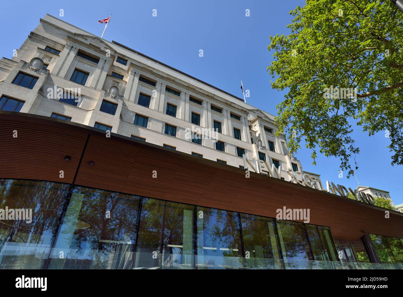 New Scotland Yard, Metropolitan Police Headquarters, Victoria Embankment, Westminster, London. Großbritannien Stockfoto