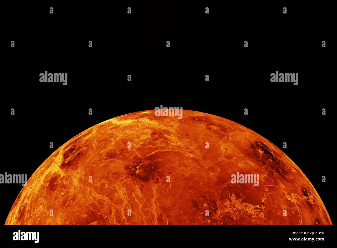 Planet Venus auf einem dunklen Hintergrund. Elemente dieses Bildes, die von der NASA eingerichtet wurden. Hochwertige Fotos Stockfoto