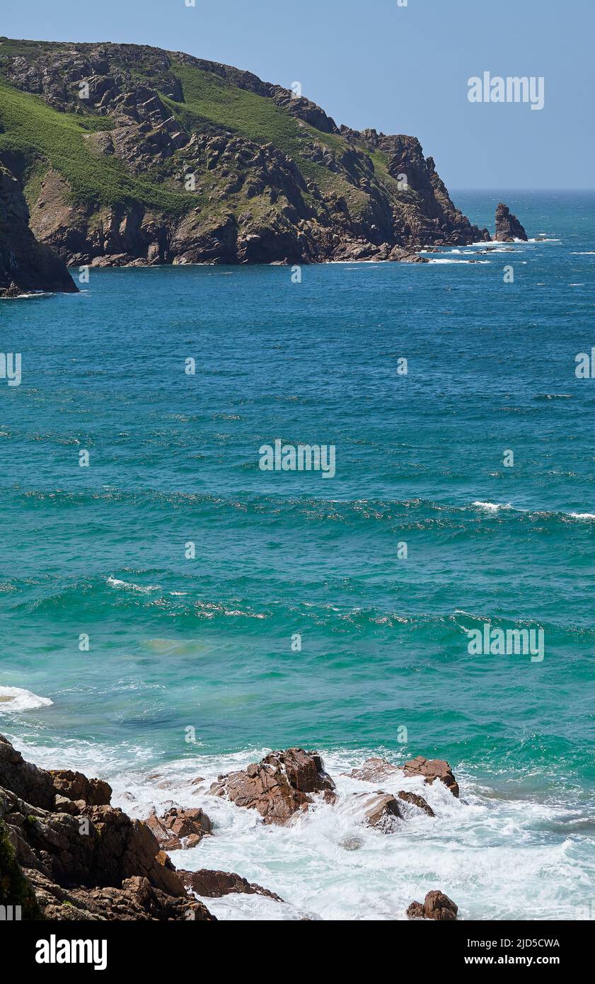 Plemont Klippen, Gezeiten und Ufer. jersey 04062022 Stockfoto