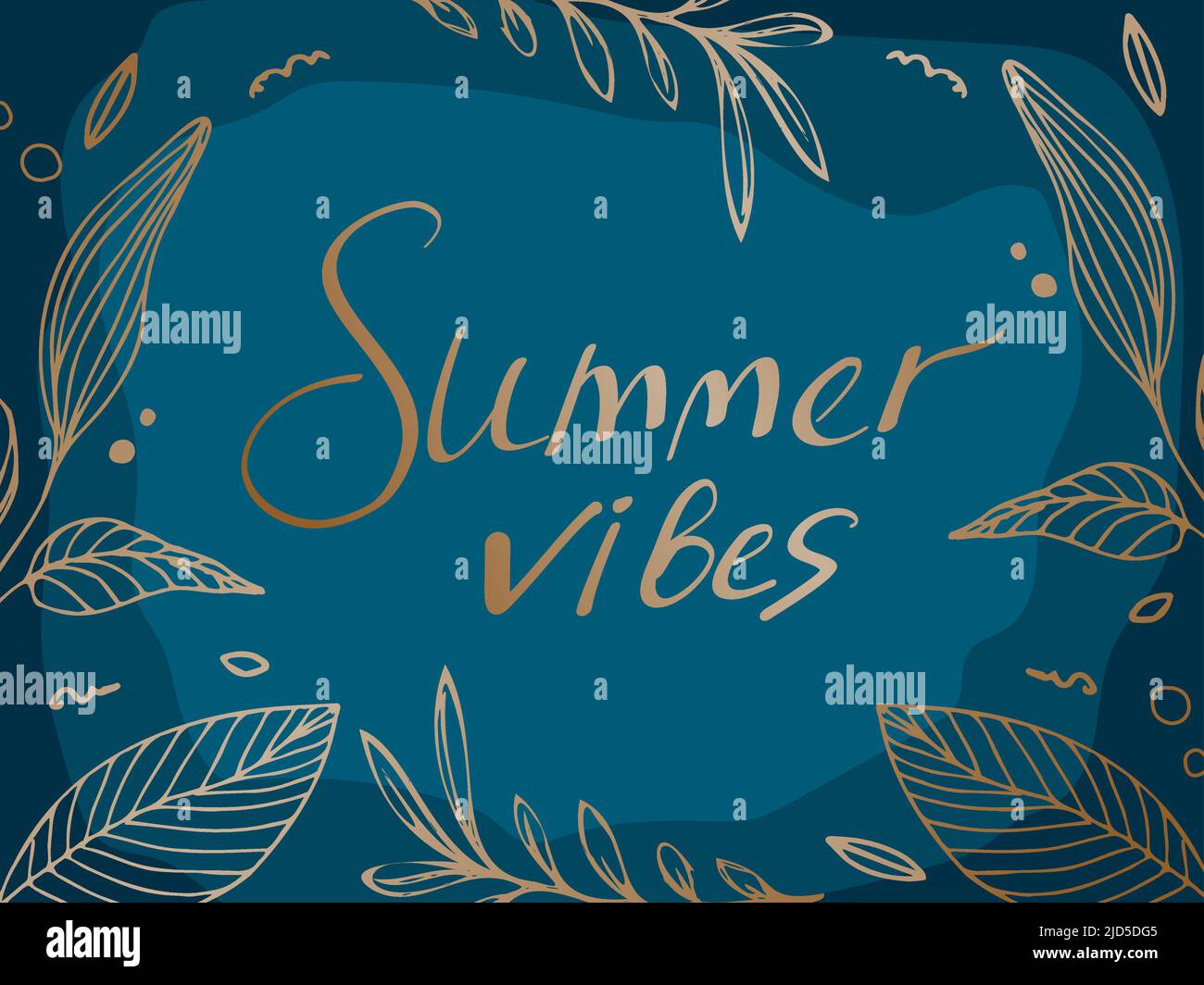 Summe Vibes – Poster-Vorlage. Broschüre. Vektorgrafik Stock Vektor