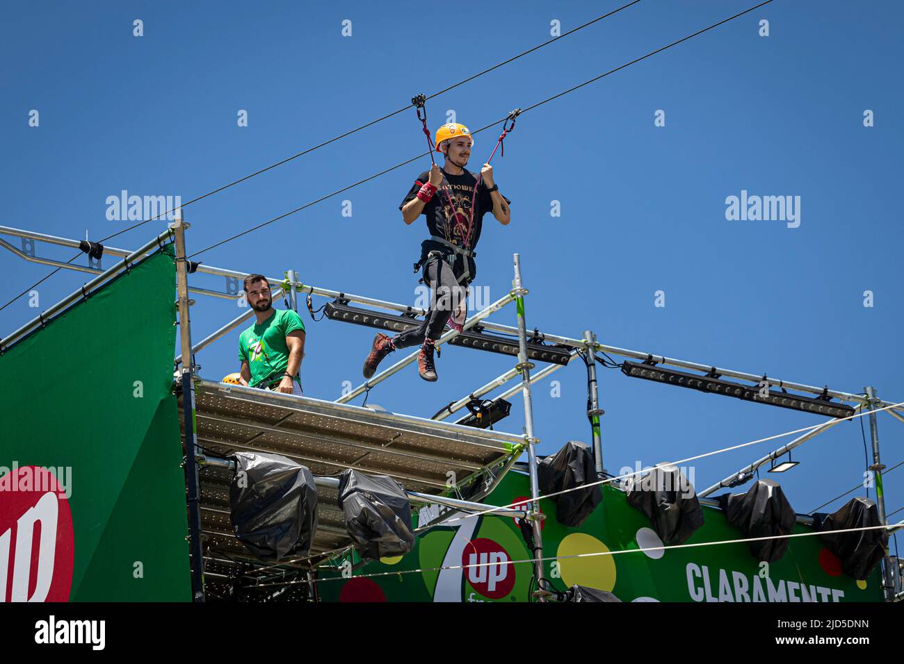 Lissabon, Portugal, 18.. Juni 2022. Rock in Rio Lisboa öffnet seine Türen im Bela Vista Park. © ABEL F. ROS/Alamy Live News Stockfoto