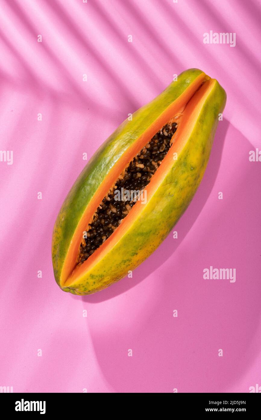 Carica Papaya – Bio-Reife, Frische, Leckere Papaya-Früchte Stockfoto
