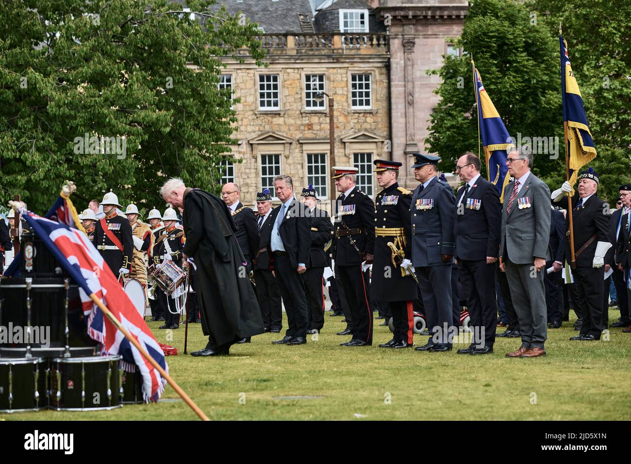 Edinburgh Schottland, Großbritannien Juni 18 2022. Falklands war 40. Anniversary Remembrance Parade findet statt, bei der Veteranen vom Charlotte Square zum St. Andrew Square marschieren, wo ein Gottesdienst stattfindet.Credit sst/alamy live News Stockfoto