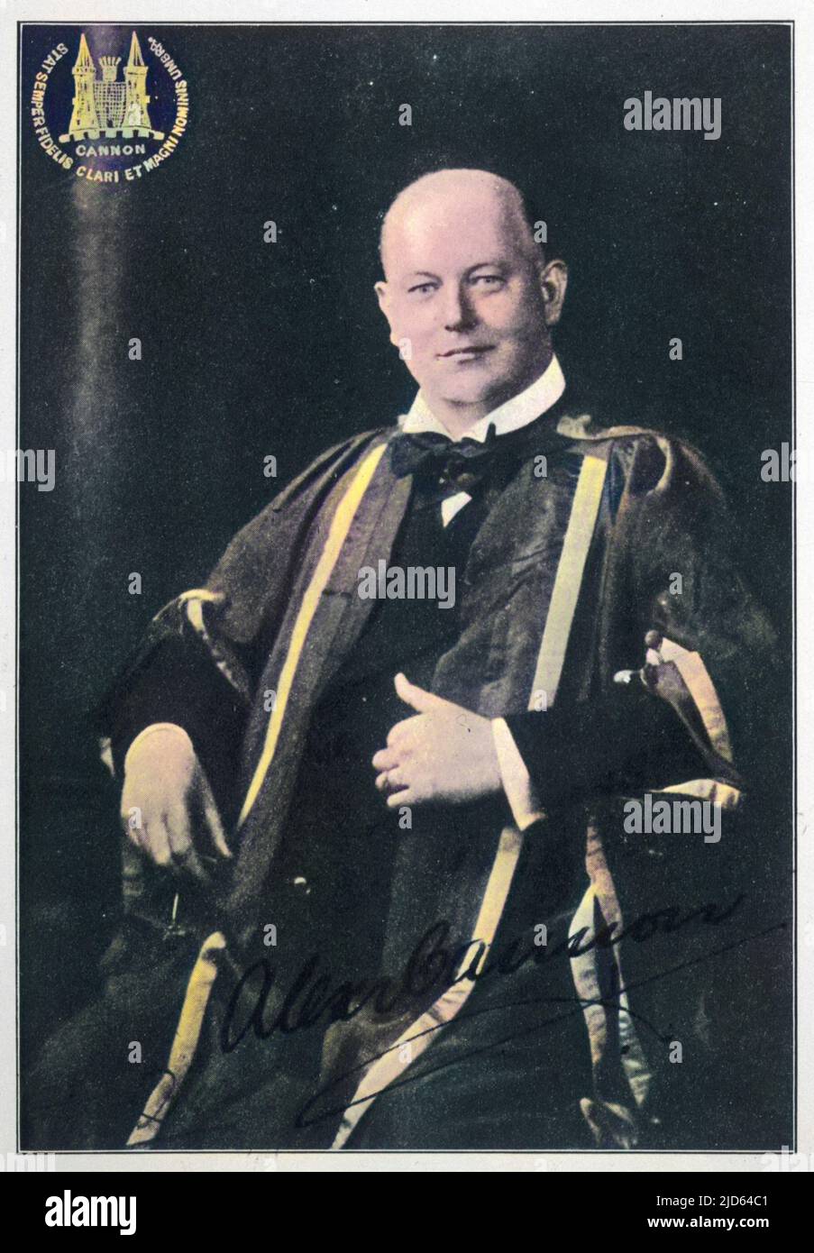 Alexander Cannon (1896 - 1963), Meister der Großen Weißen Lodge des Himalaya. Kolorierte Version von : 10001029 Datum: Ca. 1950 Stockfoto