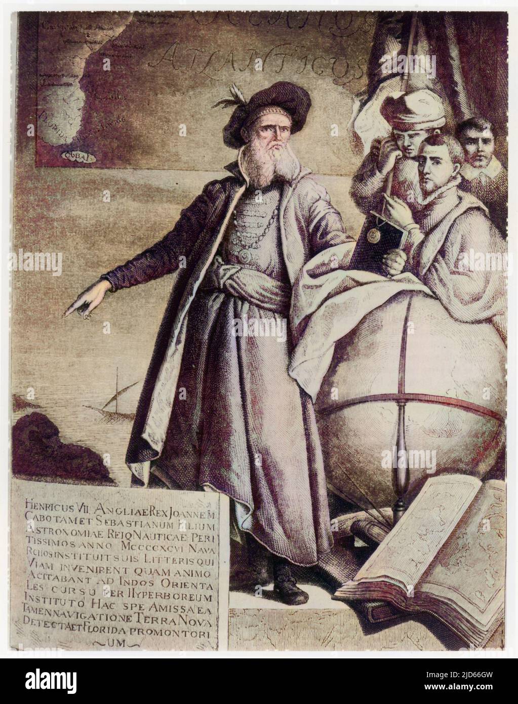 John Cabot, Navigator. Kolorierte Version von : 10008292 Datum: 1450 - 1498 Stockfoto