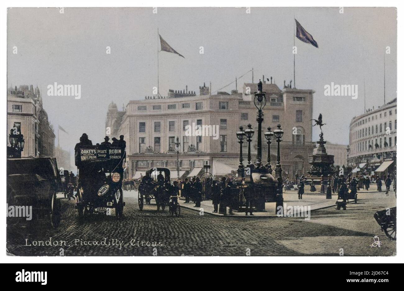 Piccadilly Circus Colorized Version von : 10016821 Datum: Ca. 1900 Stockfoto
