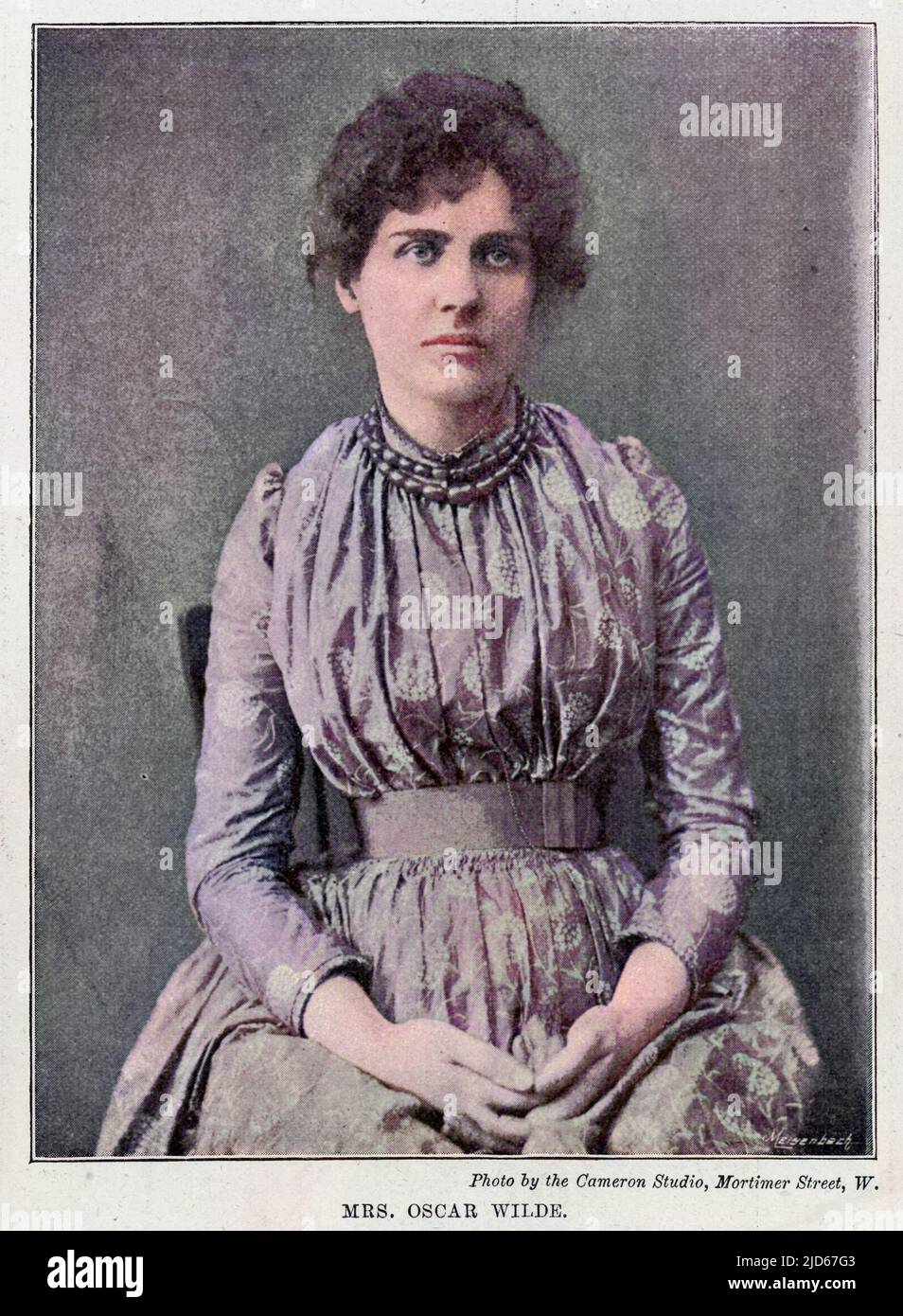 Constance Wilde (1858 - 1898) (geb. Lloyd), Ehefrau von Oscar Wilde. Kolorierte Version von : 10019104 Datum: 1894 Stockfoto