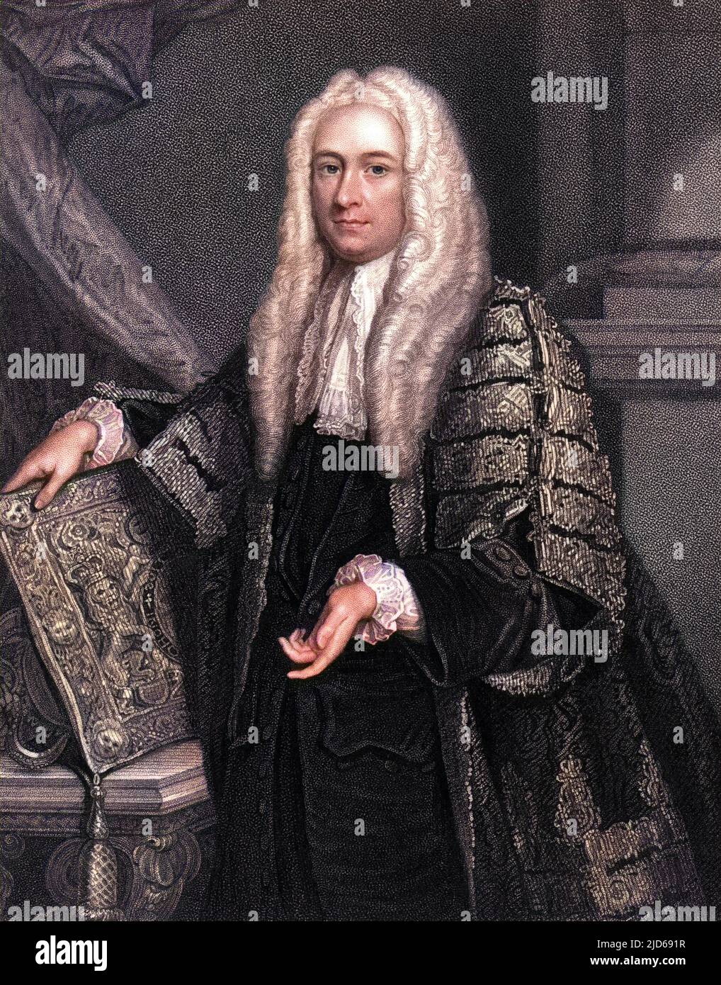 PHILIP YORKE, erster earl of HARDWICKE Staatsmann, lord Chancellor Colorized Version von : 10160360 Datum: 1690 - 1764 Stockfoto