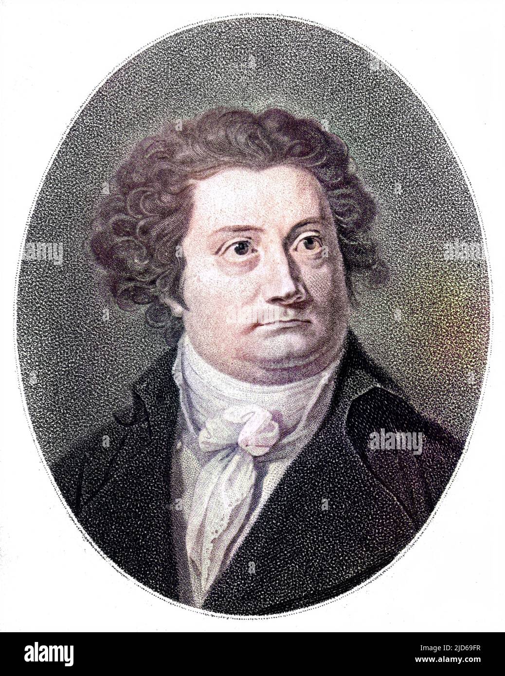 AUGUST WILHELM IFFLAND (1759 - 1814), deutscher Schriftsteller und Schauspieler. Kolorierte Version von : 10161588 Stockfoto