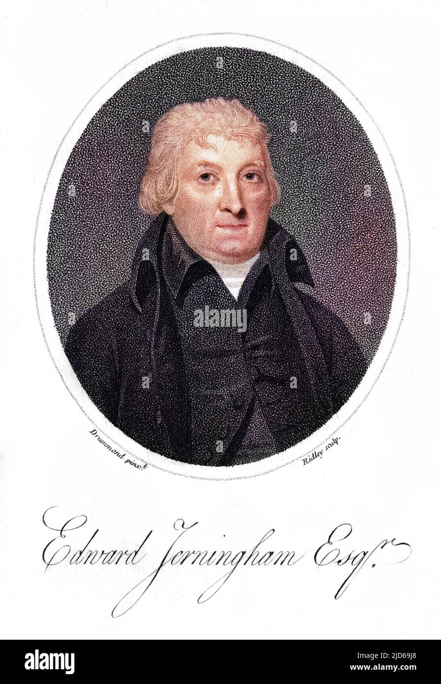EDWARD JERNINGHAM Schriftsteller der Poesie Colorized Version von : 10161860 Datum: 1727 - 1812 Stockfoto