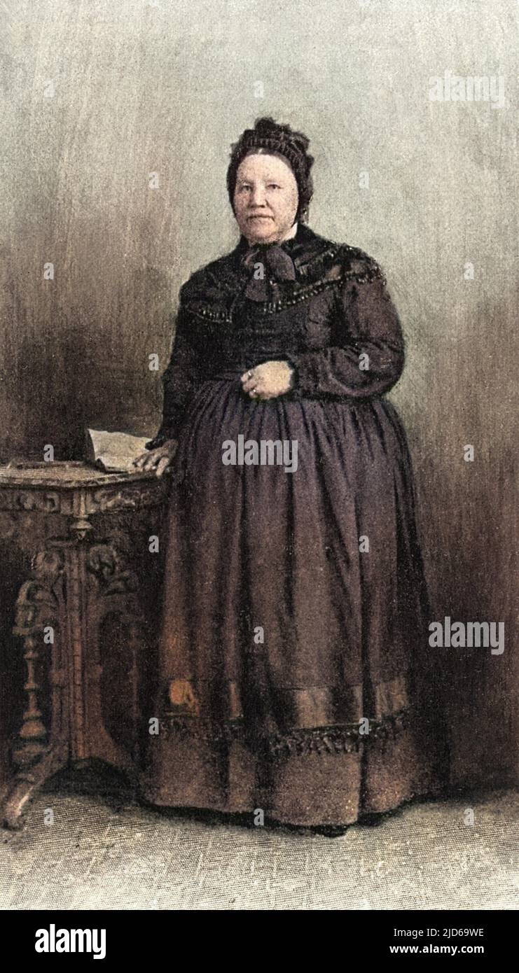 FRAU PAUL KRUGER Ehefrau des Präsidenten der Republik Transvaal Colorized Version of : 10162451 Datum: Ca. 1890s Stockfoto