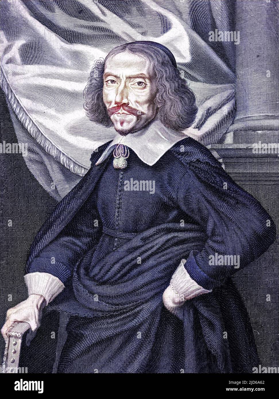 JEAN PUGET DE LA SERRE (1600 - 1665), französischer Schriftsteller, von Boileau als so fruchtbar wie mittelmäßig beschrieben... Kolorierte Version von : 10162842 Stockfoto