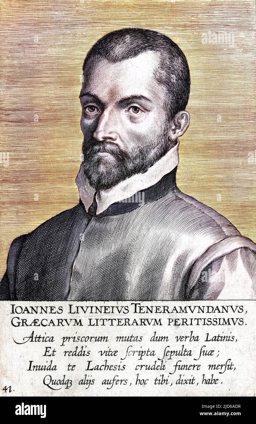 JAN LIEVENS Niederländischer klassischer Gelehrter Colorized Version von : 10163259 Datum: 1546 - 1599 Stockfoto