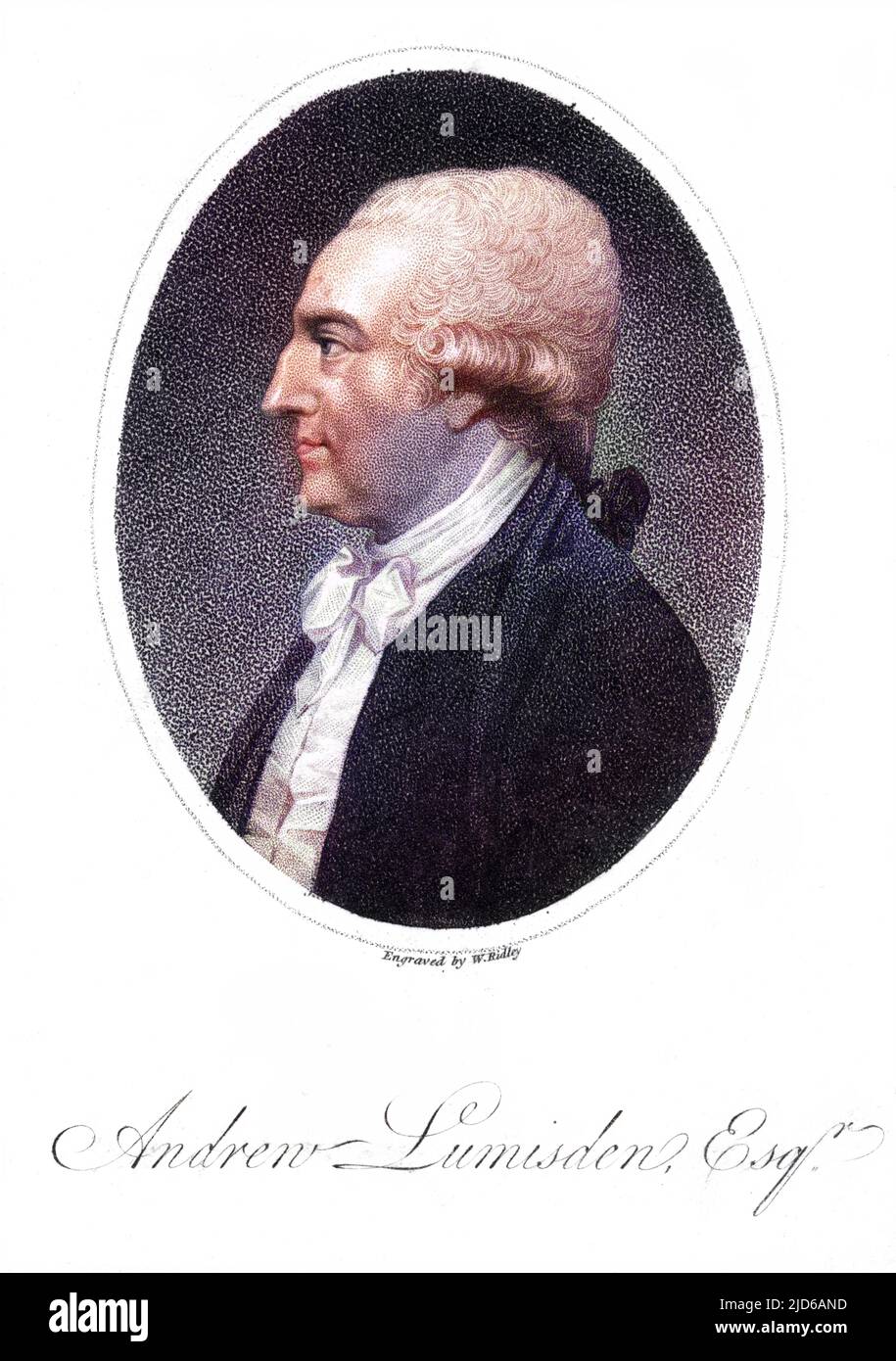 ANDREW LUMSDEN Scottish Jacobite, Sekretär von Prinz Charles Stuart, Antiquariat Colorized Version von : 10163781 Datum: 1720 - 1801 Stockfoto