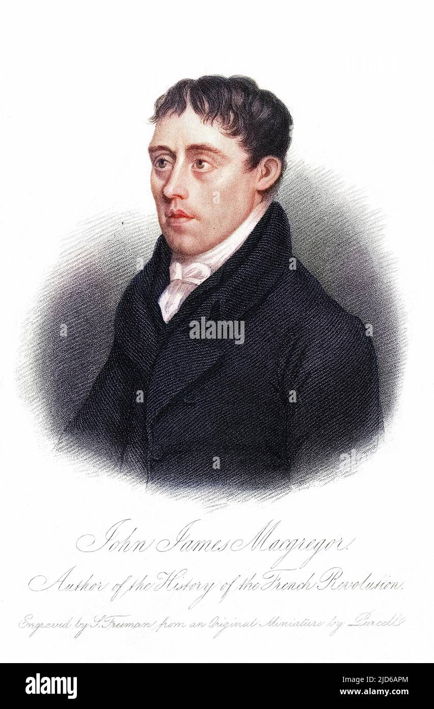 JOHN JAMES MACGREGOR Irischer Historiker Colorized Version von : 10163986 Datum: 1775 - 1834 Stockfoto
