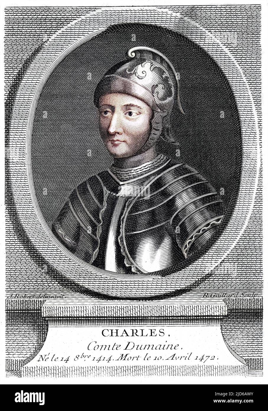 CHARLES comte du MAINE Französischer Soldat und Staatsmann Colorized Version of : 10164139 Datum: 1414 - 1472 Stockfoto