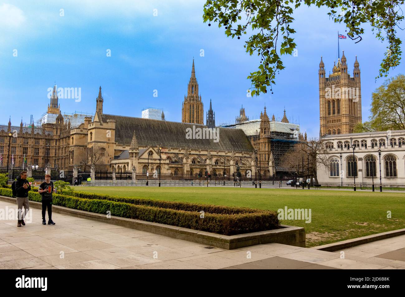Parliament Square in London, Vereinigtes Königreich Stockfoto