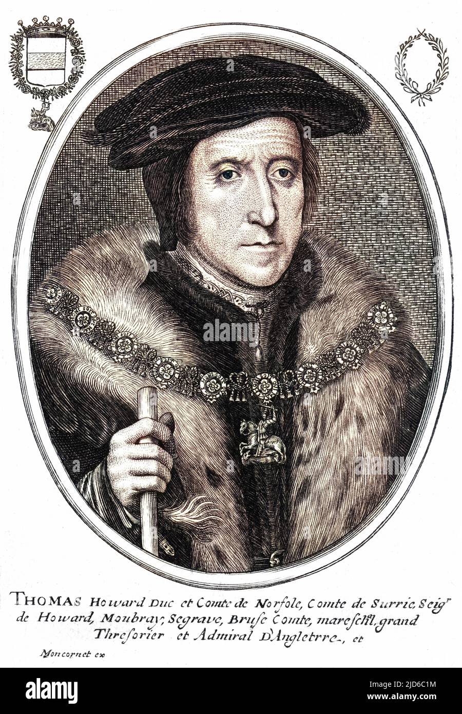 THOMAS HOWARD, dritter Herzog von NORFOLK Staatsmann, lord Treasurer, lord High Admiral etc. Colorierte Version von : 10167572 Datum: 1473 - 155 Stockfoto