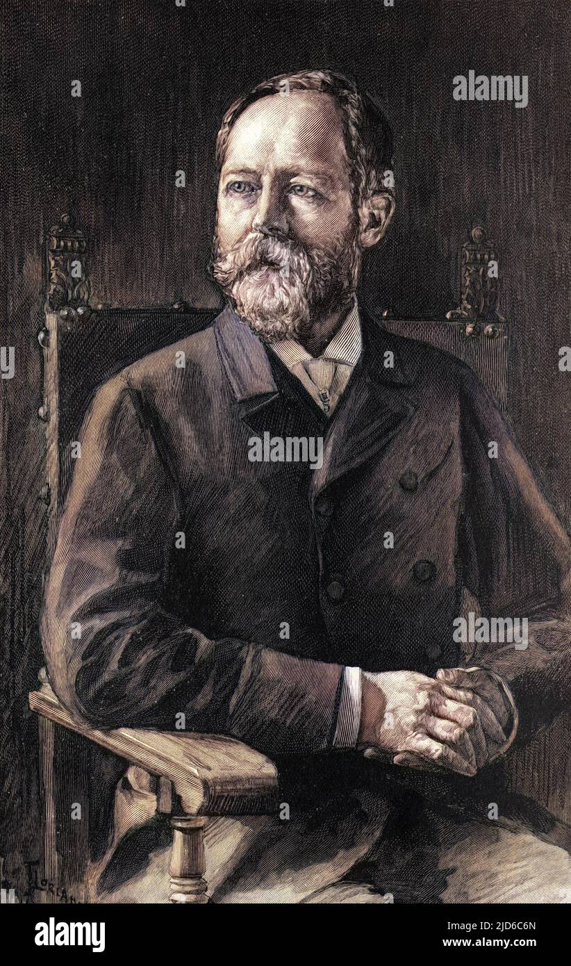 LOUIS-PHILIPPE-ALBERT d'ORLEANS. Bekannt als Comte de Paris, Sohn von Ferdinand duc d'Orleans, Enkel von Louis Philippe, erfolgloser Thronanwärter. Kolorierte Version von : 10171391 Datum: 1838 - 1894 Stockfoto