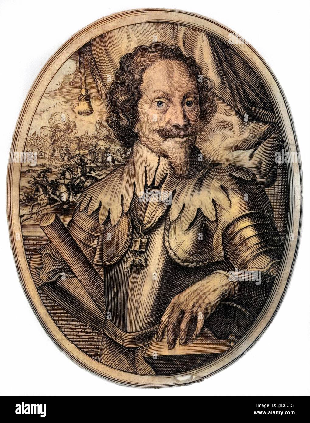 GOTTFRIED HEINRICH graf zu PAPPENHEIM Deutscher Militärkommandeur im Kaiserlichen Dienst während des Dreißigjährigen Krieges. Kolorierte Version von : 10171982 Datum: 1574 - 1632 Stockfoto
