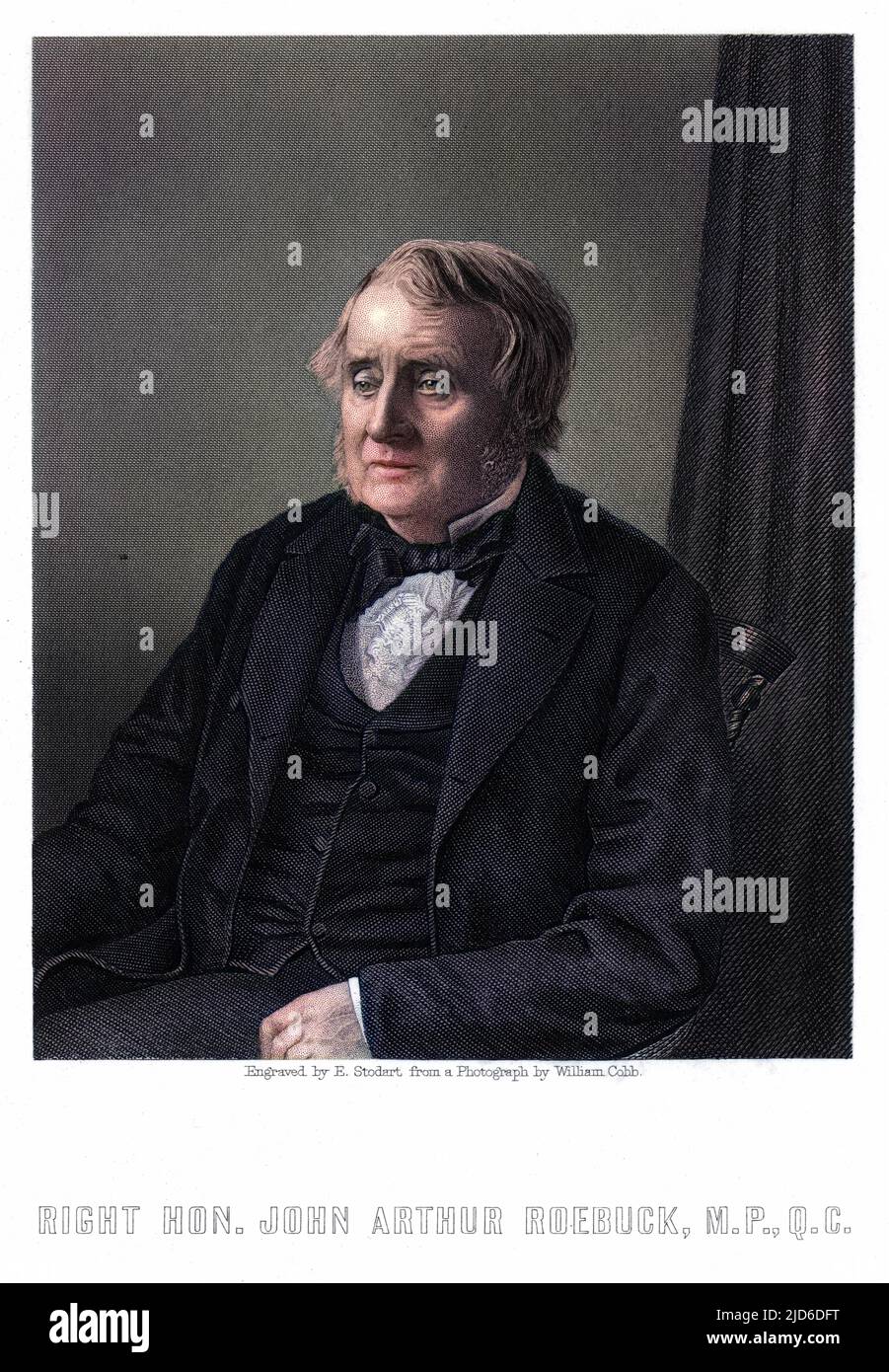 JOHN ARTHUR ROEBUCK Staatsmann Colorized Version of : 10174465 Datum: 1801 - 1879 Stockfoto