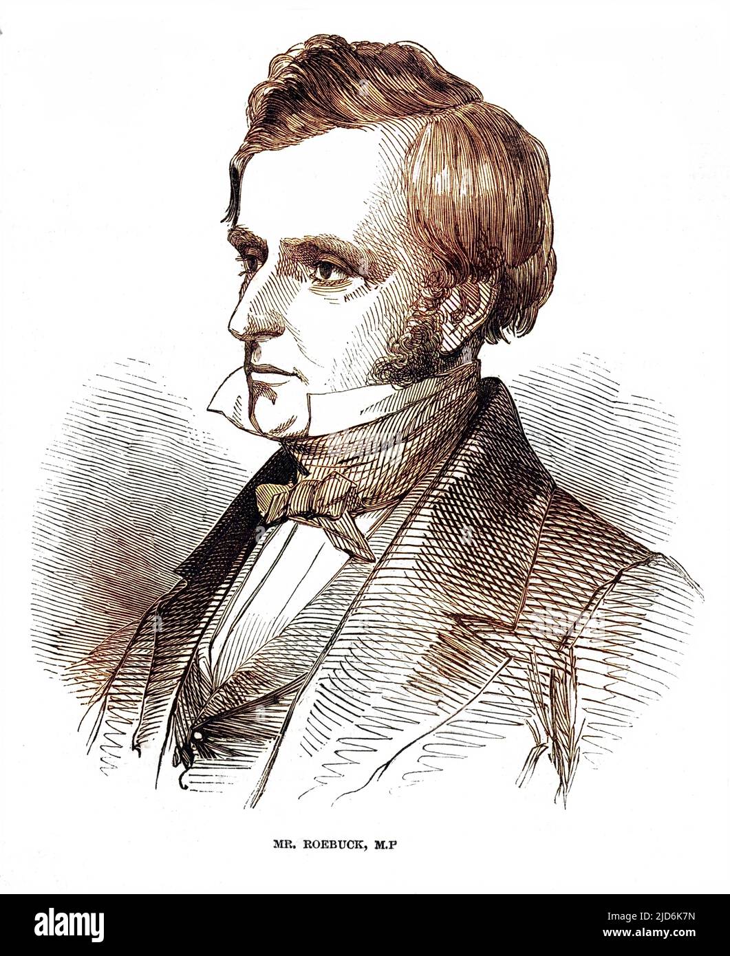 JOHN ARTHUR ROEBUCK Staatsmann Colorized Version of: 10174467 Datum: 1801 - 1879 Stockfoto