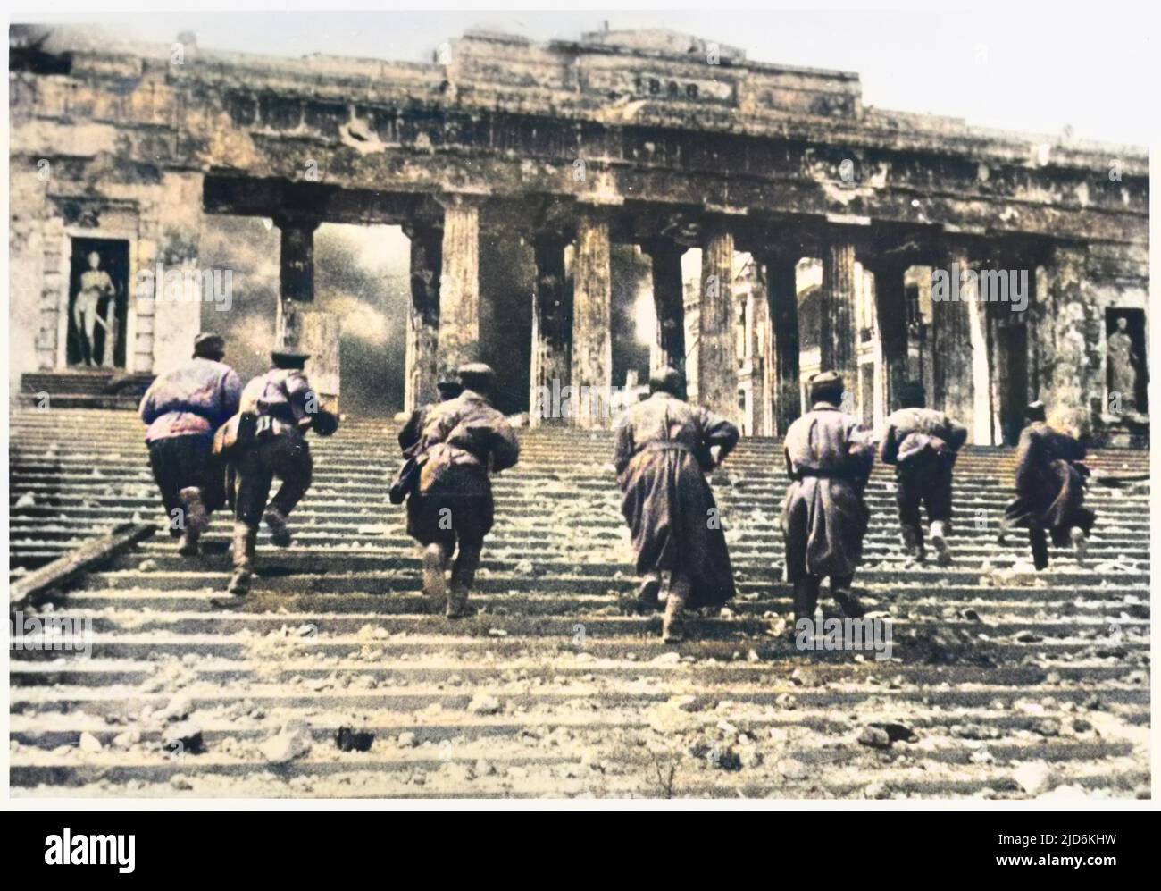 BEFREIUNGSSZENEN die Befreiung von Sebastopol Kolorierte Version von: 10059766 Datum: 09-Mai-45 Stockfoto