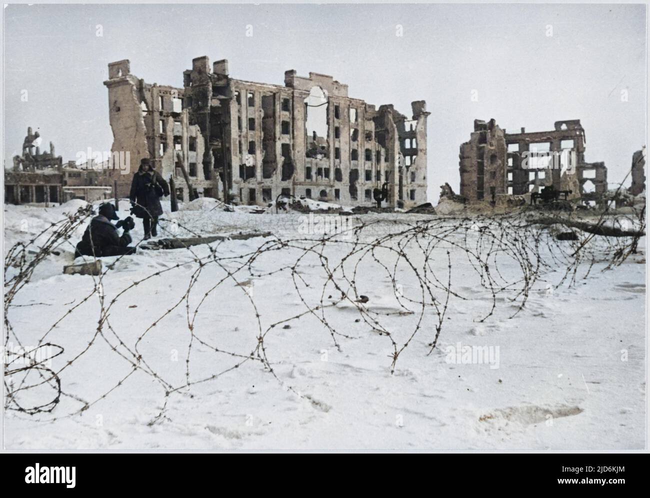 Kurz nach der deutschen Kapitulation Colorized Version von: 10143397 Datum: 1942 - 1943 Stockfoto