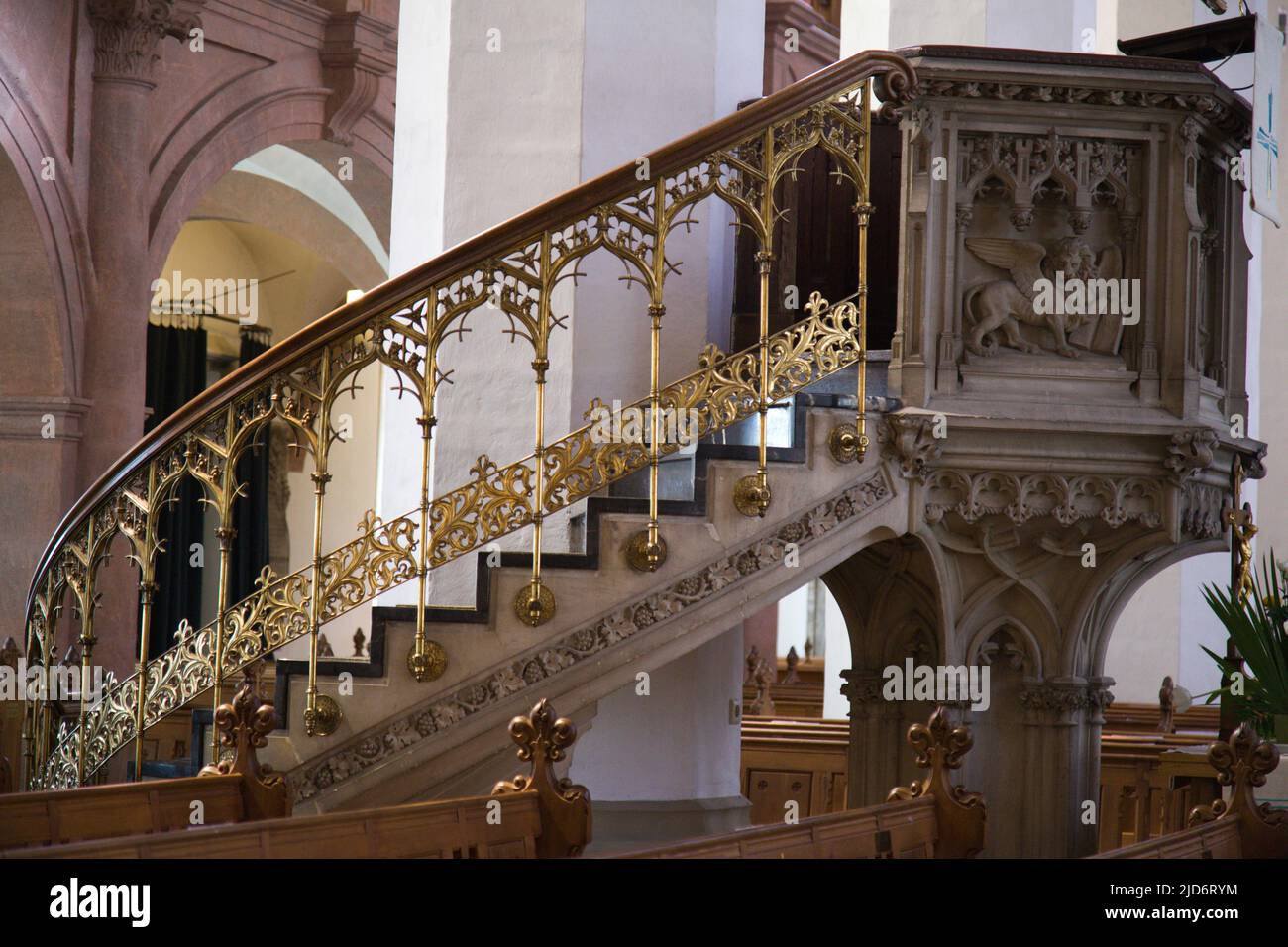 Deutschland, Sachsen, Leipzig, Tomaskirche, Thomaskirche, Innen, Stockfoto