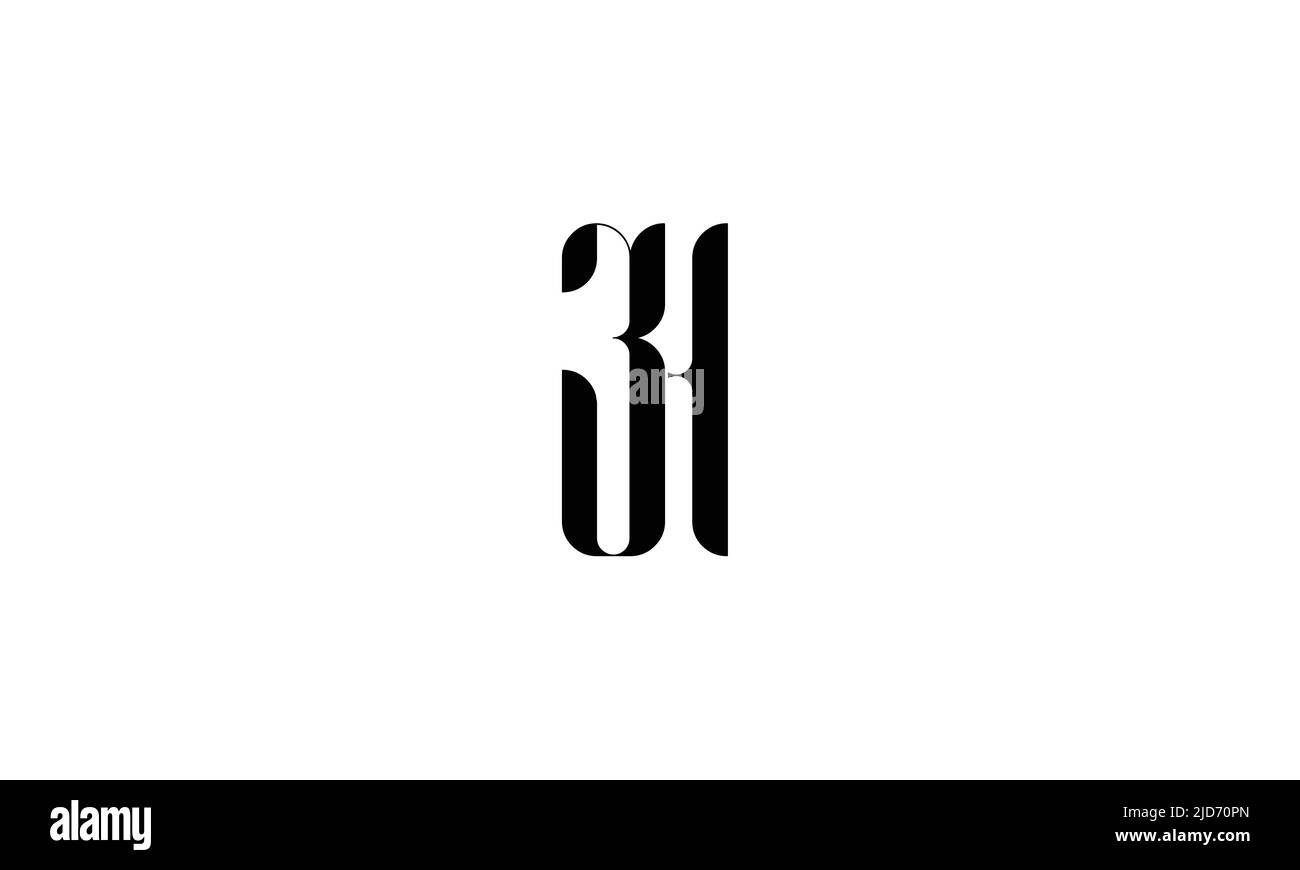 ZH, HZ Abstract Letters Logo-Monogramm Stock Vektor