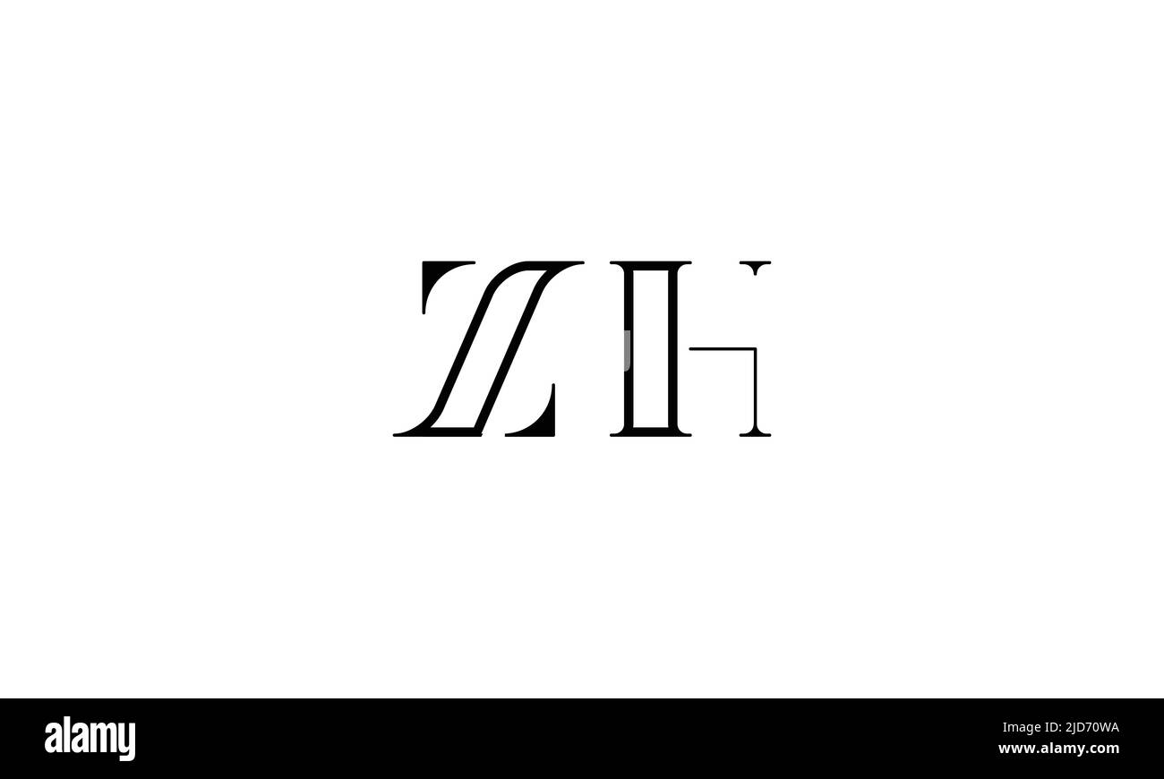 ZH, HZ Abstract Letters Logo-Monogramm Stock Vektor