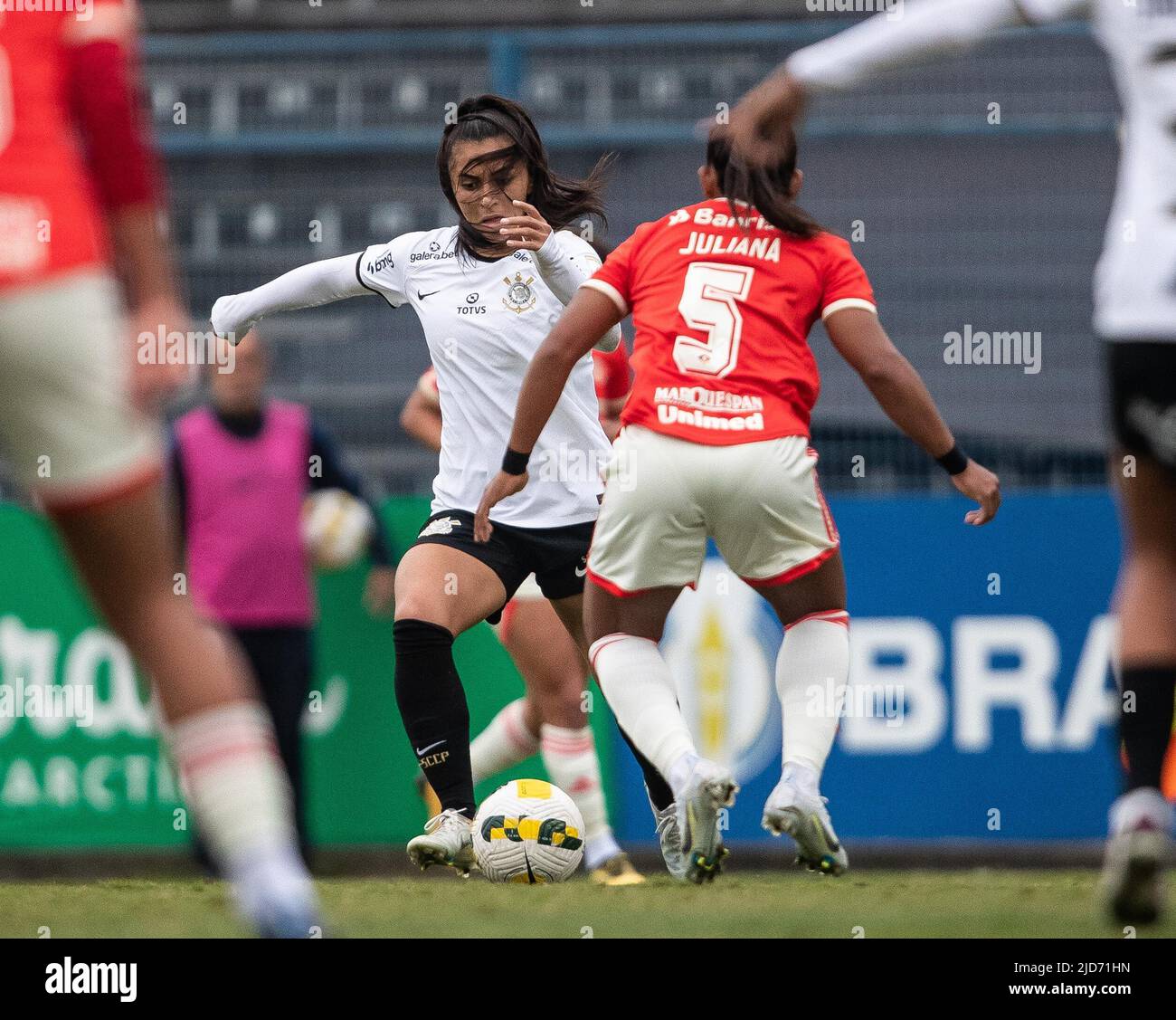 Sao Paulo, Brasilien. 17.. Juni 2022. Sao Paulo: Während der brasilianischen Frauenmeisterschaft im Spiel zwischen Corinthians und Internacional im Estadio Alfredo Schurig in Sao Paulo, SP, Brasilien (Leo Sguacabia/Sports Press Photo) Quelle: SPP Sport Press Photo. /Alamy Live News Stockfoto