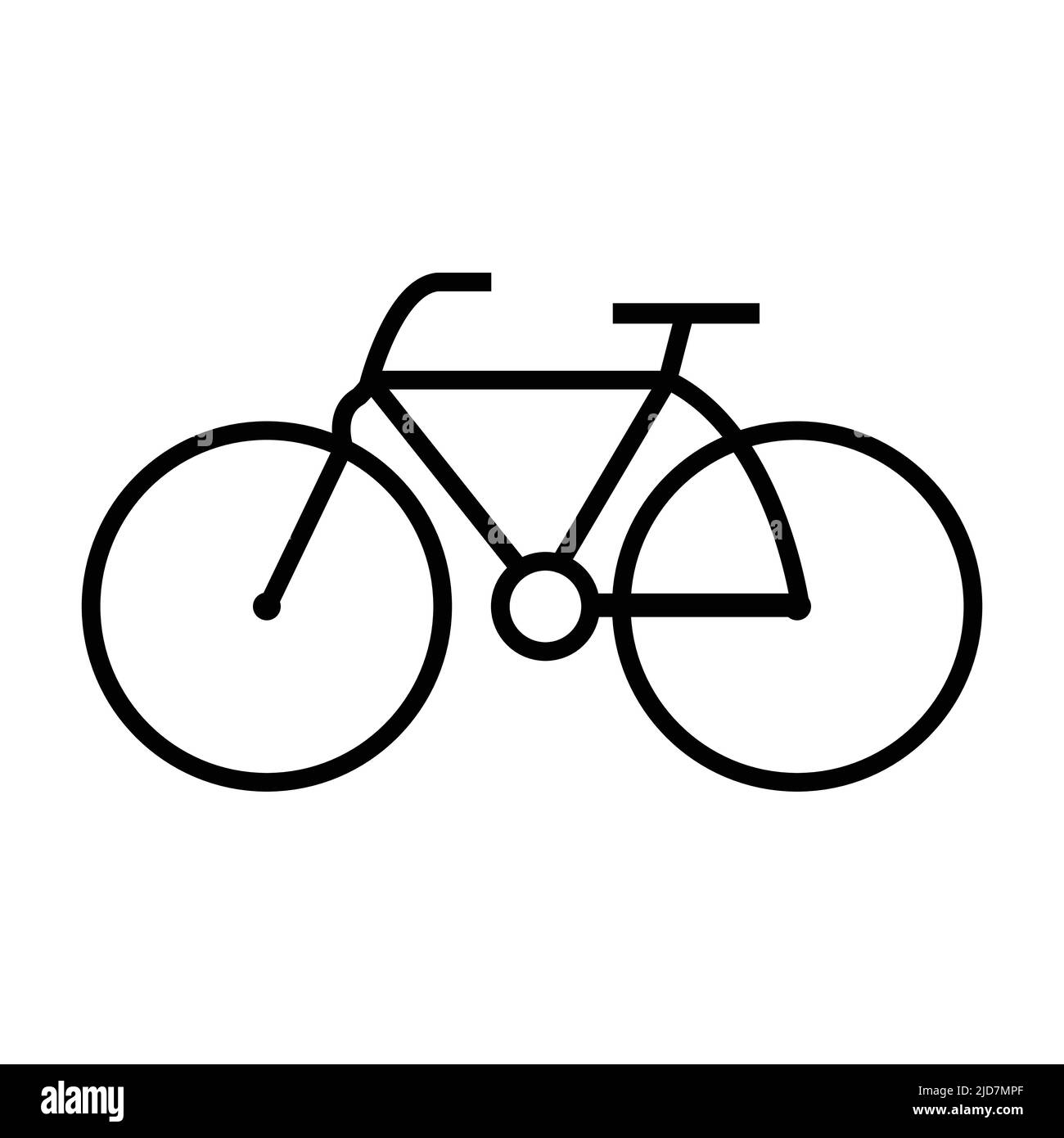 Fahrrad Vektor Umriss. In weißem Hintergrund Stock Vektor